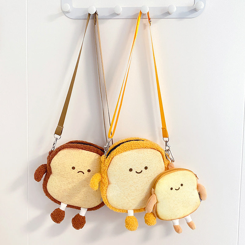 Wholesale Cute Bread Plush Zero Wallet Keychain